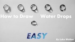 How to Draw a Realistic Water Drop (BASIC and Simple)