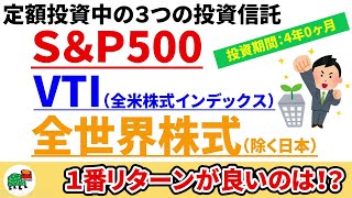 【投資結果公開】３つの投資信託の投資結果を公開！リターンが１番良いのは！？