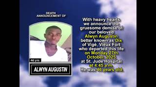 Alwyn Augustin ~ Short Obituary