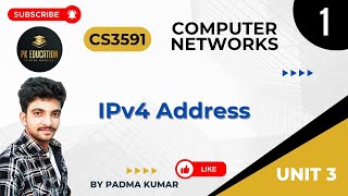 IPv4 Address | Computer Networks | CS3591 | Anna university R2021