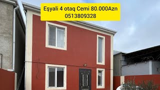 Qiymet endi 4 otaqli ev Bine qesebesinde 80.000 Azn Elaqe 0513809328