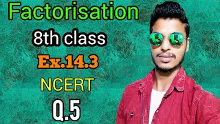 Factorisation: Class 8 maths chapter 14.3-Q.5 solution