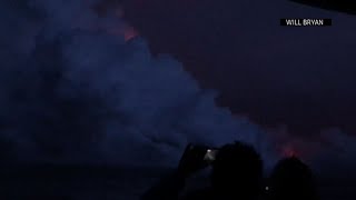 Hawaii Lava Explosion Sends Debris onto Boat