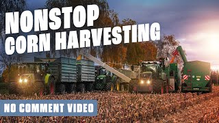 Nonstop Maisernte bis in die Nacht– Claas Häcksler am Limit!(MAISERNTE, MACHINEN, Landwirtschaft)