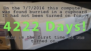 First turn on in 4222 days Compaq DeskPro