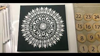 How to paint a Dot Mandala on a 8 x 8 Inch Canvas - Video 373