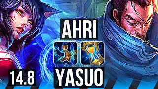 AHRI vs YASUO (MID) | 8/0/9, Legendary | BR Master | 14.8