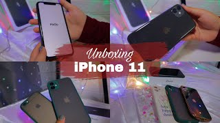 🌈iPhone 11 (Black 128GB) 📱 unboxing + accessories + vlog ติดฟิล์ม @Apple store | 2021 ✨