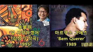 동물원 '널 사랑하겠어'(김창기 작곡/동물원) 표절아닌 유사성 비교, Marcos Góes 'Bem Querer'