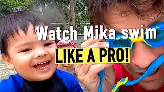 🐟 Mika learn to Swim! Episode 6 😊Teach swimming to your children with SwimtoFly