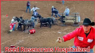 Chuckwagon Racing Accident at Fort Worth Stock Show and Rodeo - Reed Rosencrans injured