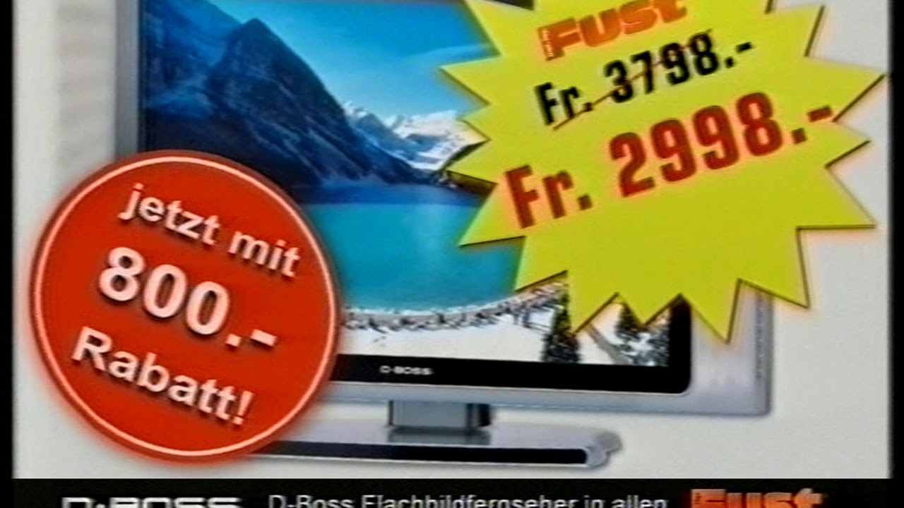 Schweizer TV Werbung Für Flachbildfernseher, 2004 - YouTube