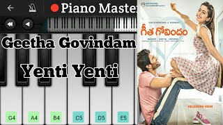 Geetha Govindam Yenti Yenti Song On Piano Tutorial