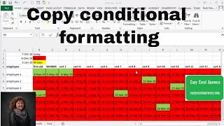 Copy conditional formatting from one sheet to another in Excel