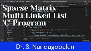 Sparse Matrix with Multi Linked List - Concepts and C Program