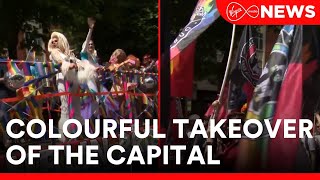 Dublin Pride: Rainbow flags filled the city as thousands the parade's 40th anniversary