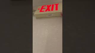 Testing a generic Lithonia exit sign. Idk why the sign is so yellowed, there is no windows near.