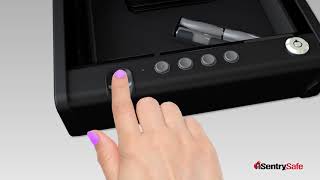 SentrySafe Biometric Pistol Safes - Program/Delete Fingerprints