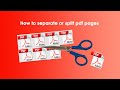 How to separate or split pdf pages