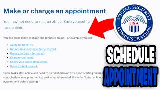 How To Schedule An Appointment With Social Security! - Tutorial
