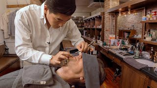 💈 Relax & Unwind With Hot Lather Shave In Korean Barber Shop Haven | HERR Barber