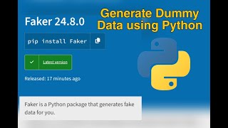 How to generate dummy data using Faker Module in Python | Cool Python Modules Series - 1