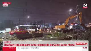 🔴 AHORA - Realizan trabajos para evitar desborde de Canal Santa Marta