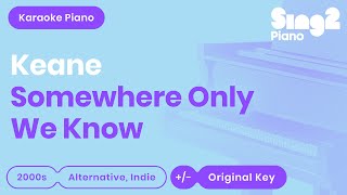 Keane - Somewhere Only We Know (Karaoke Piano)