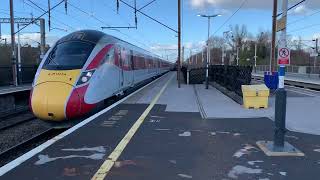 London North Eastern Railway Class 800 Azuma slowly passing Finsbury Park