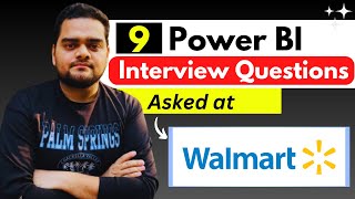 Walmart - 9 Interview Questions you must know | Power BI 😲