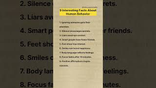 9 interesting facts about human behavior🤯#psychology #fyp #motivation #success#inspirational #quotes