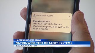 Nationwide emergency alert test happening Oct. 4
