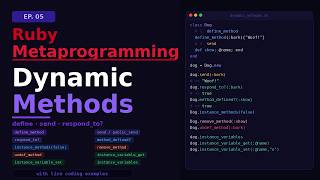 Ruby Metaprogramming #5: define_method, send, respond_to? & instance_variable_get