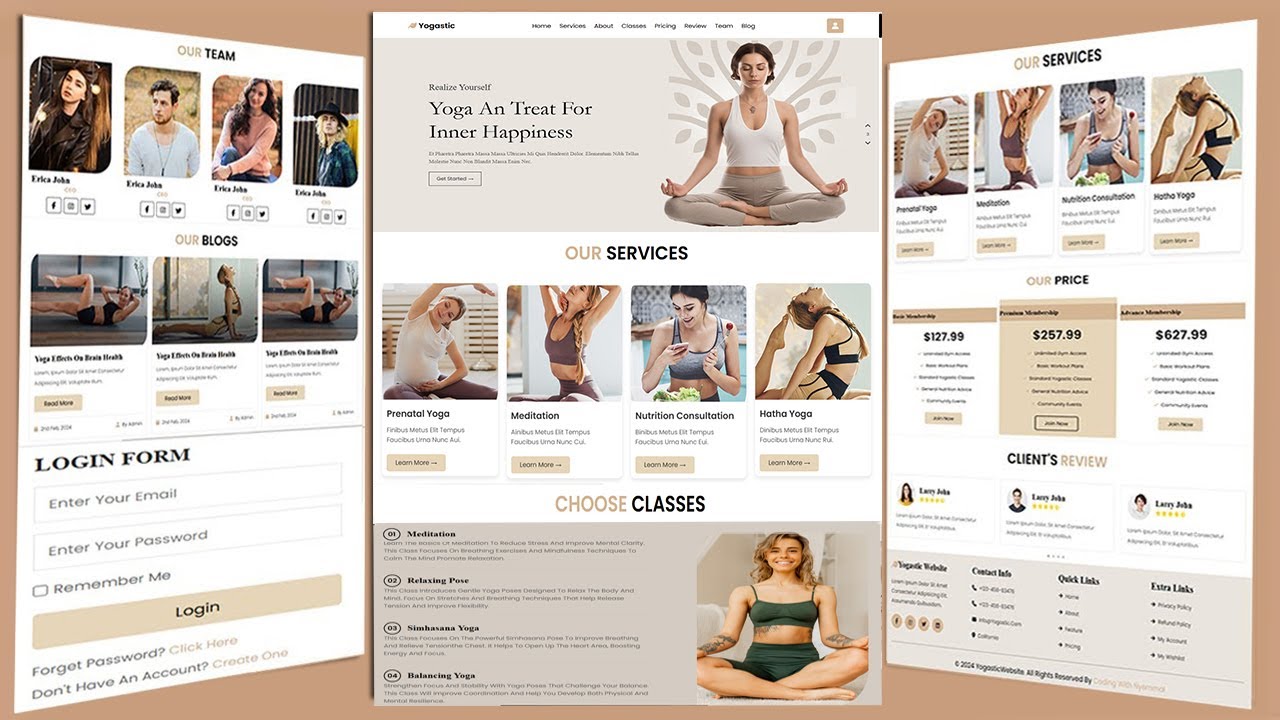 How To Create A Responsive Yoga Website Design Using Html Css