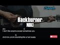 NIKI - Backburner Guitar Chord Lirik