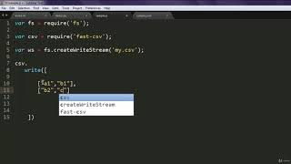 Learn NodeJS : Write CSV File