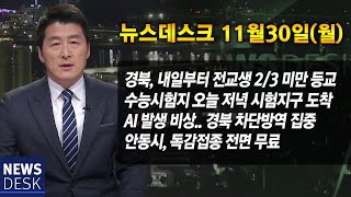 2020.11.30(월) 뉴스데스크 / 안동MBC