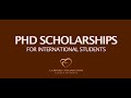 Cloochey Foundation PhD Scholarship For International Students