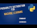 Introduction to Probability Distribution for Machine Learning | Summary/Exercises