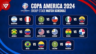 Match Schedule: COPA America 2024 - Group Stage