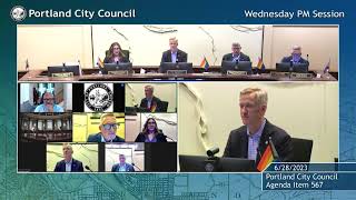 Portland City Council PM Session 06/28/23