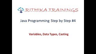 Java Programming #4|Variables | Data Types | Casting