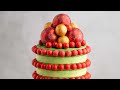 Christmas Cake Art- Striped Candy Cake Tutorial