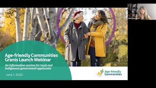 2022 Age-friendly Communities Grant Program Information Session