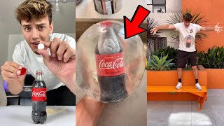 Coke & Mentos Bottle INSIDE Balloon!! *Experiment!* - #Shorts