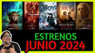 ESTRENOS JUNIO 2024 Netflix, HBO max, Amazon, Disney+, Apple TV Y Cines