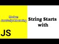 String Starts with || Javascript ES6 tutorial for beginners || Time For Code