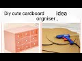 diy cute cardboard desk organiser easy