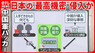 【中国軍ハッカー】日本の防衛“最高機密”に侵入か…アメリカ「強い不満と危機感」？