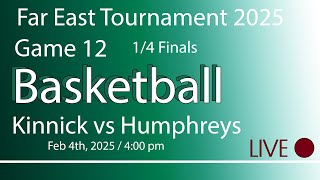 16:00 - Kinnick vs Humphreys  (Quarter Finals)